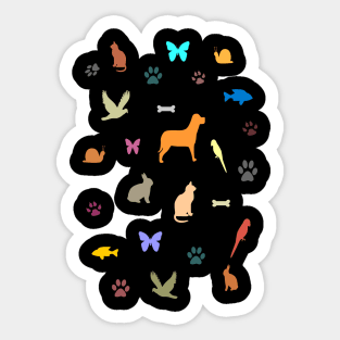 Funny Animal Lovers Art Work Sticker